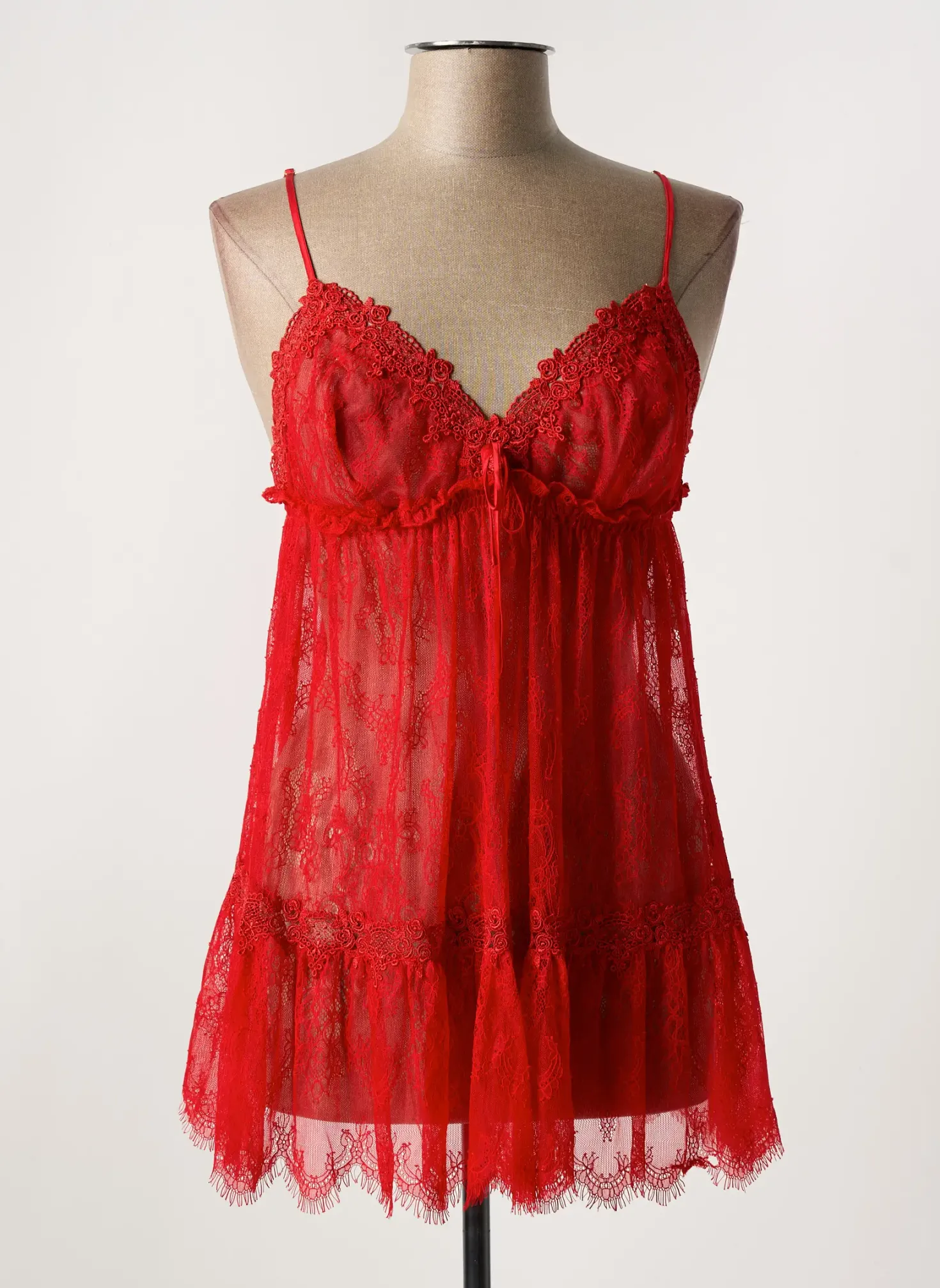 Nuisette/combinette Marjolaine Rouge