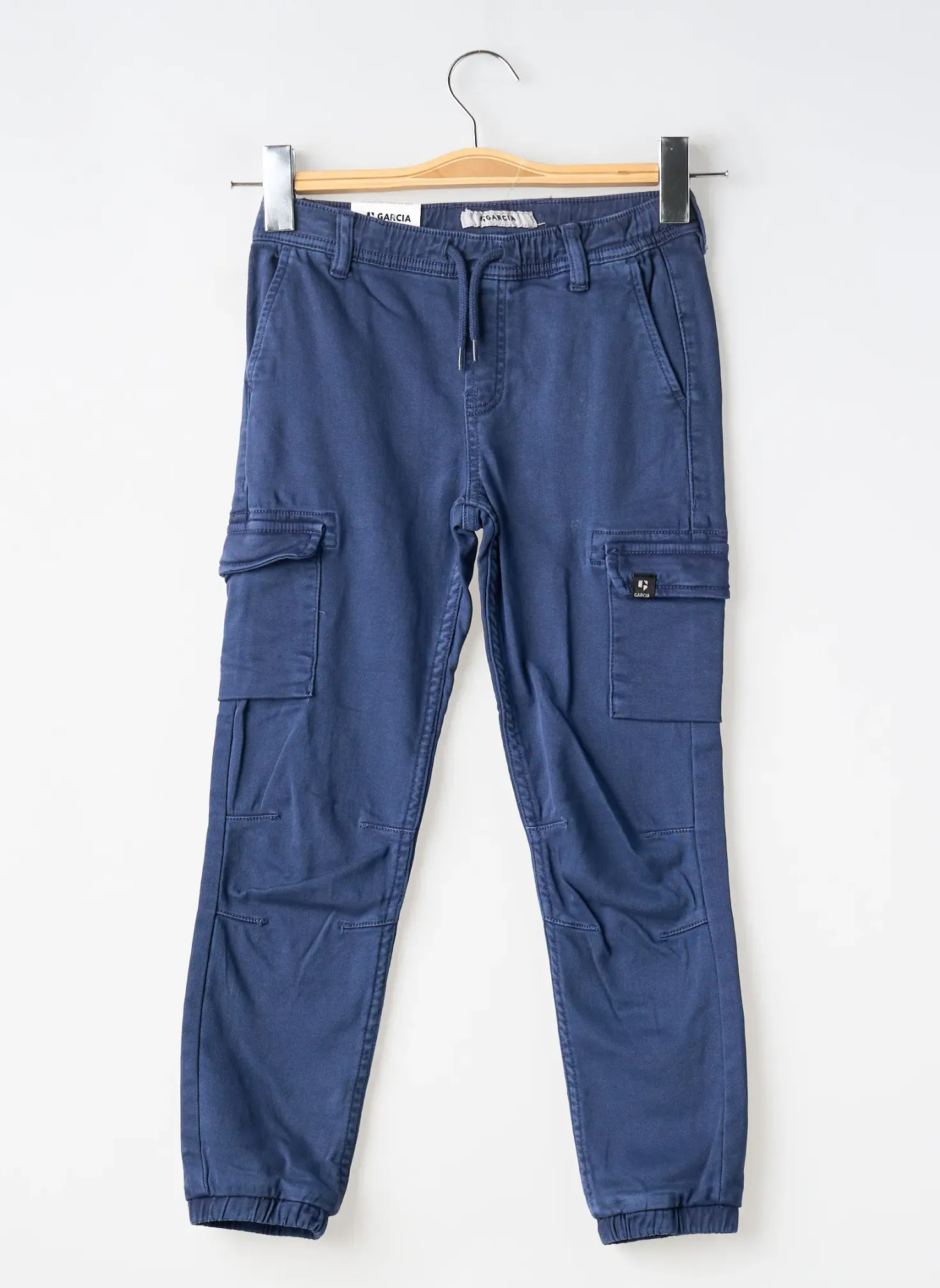 Pantalon Cargo Garcia Bleu Taille Ajustable
