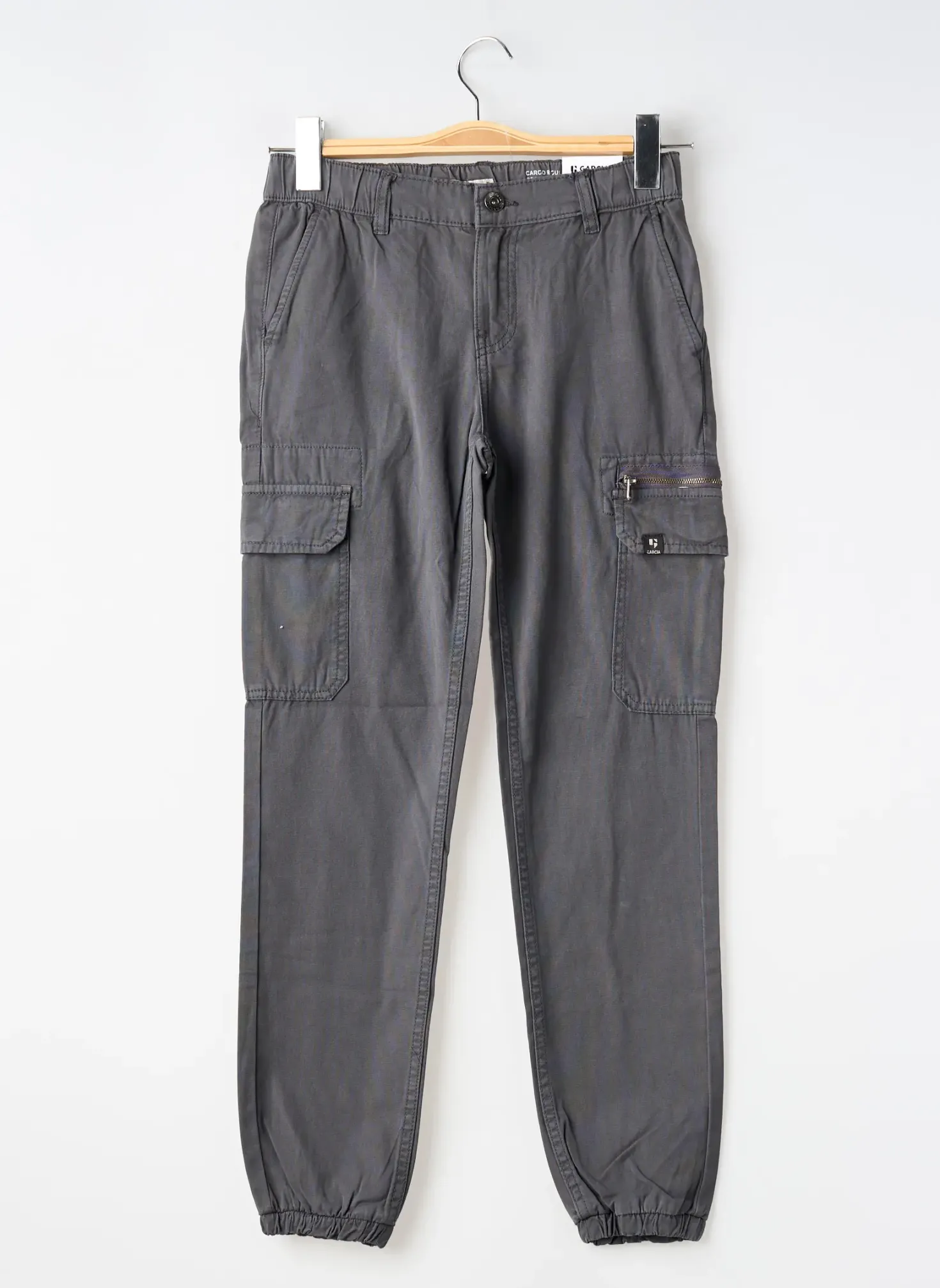 Pantalon Cargo Garcia Gris Taille Ajustable
