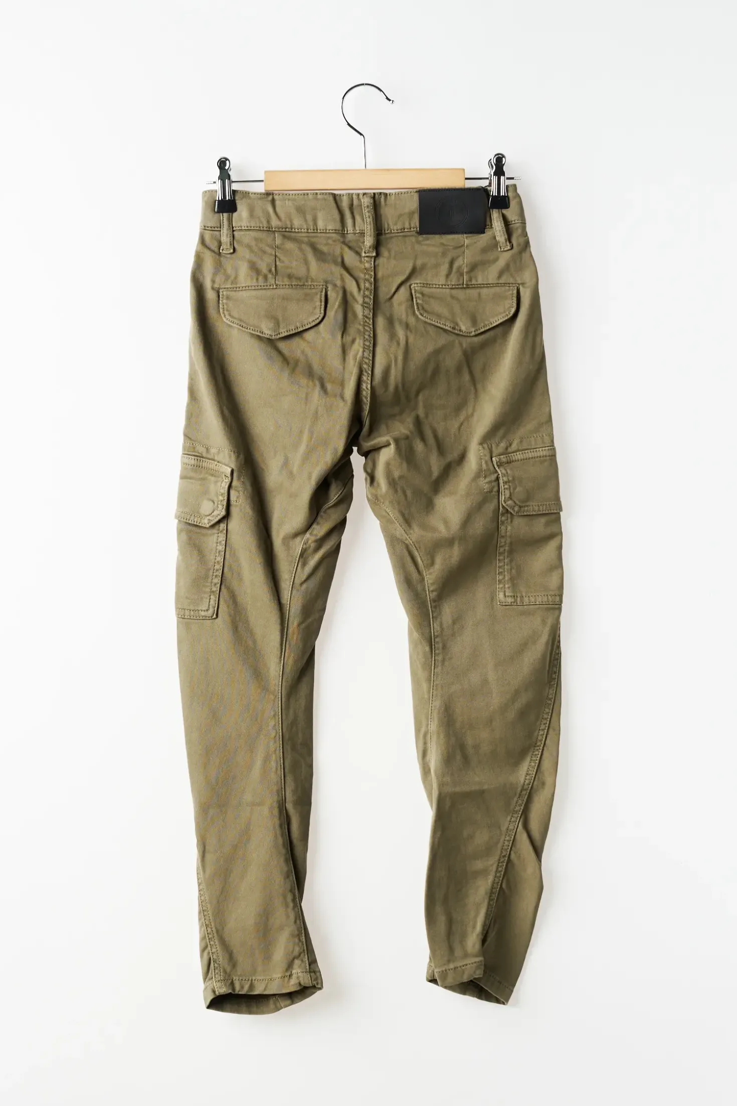 Pantalon Cargo Le Temps Des Cerises Vert Taille Ajustable