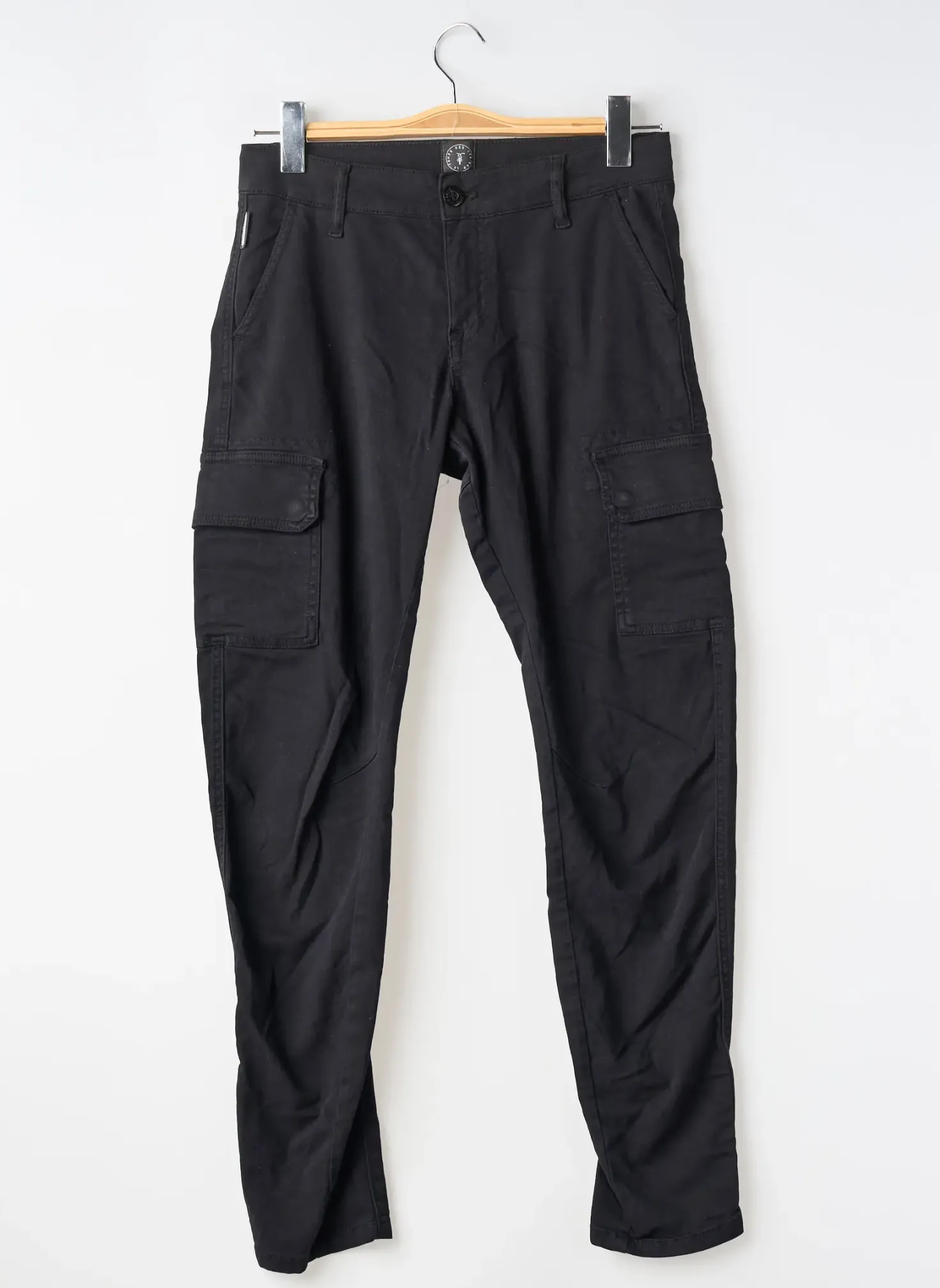 Pantalon Cargo Le Temps Des Cerises Noir Taille Ajustable