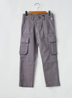 Pantalon Cargo Levv Label Gris Taille Ajustable