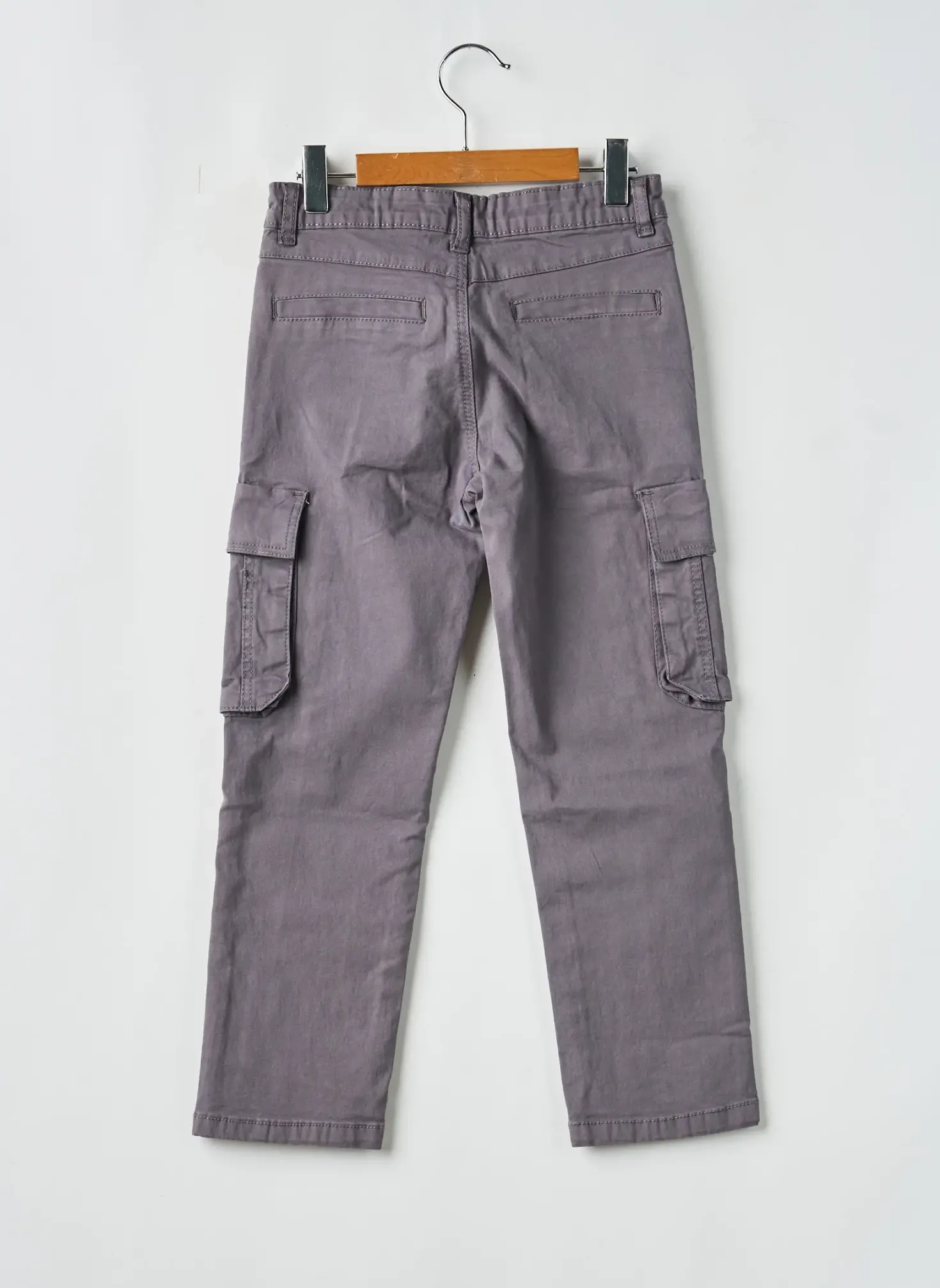 Pantalon Cargo Levv Label Gris Taille Ajustable