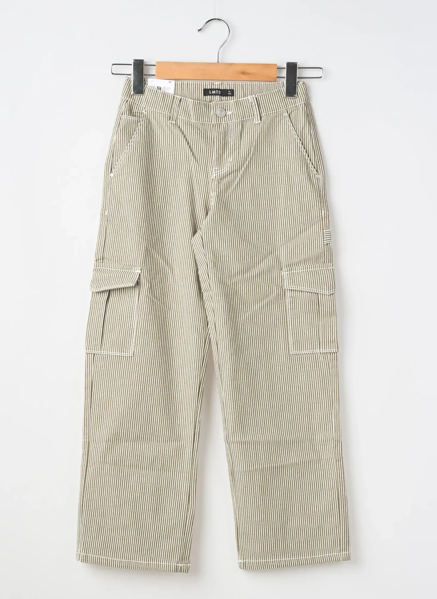 Pantalon Cargo Lmtd Vert Taille Élastique