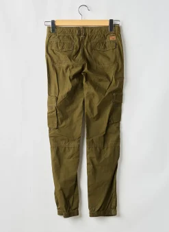 Pantalon Cargo Pepe Jeans Vert Taille Ajustable