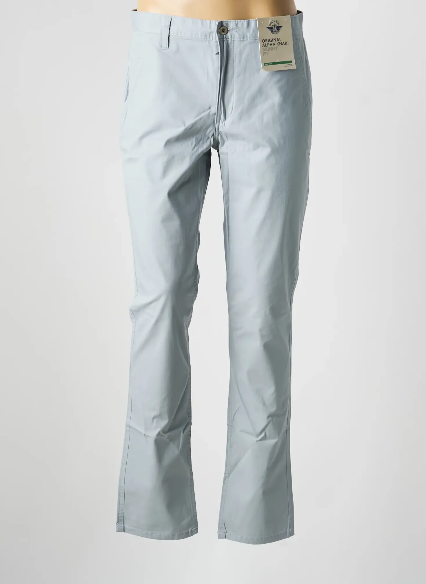 Pantalon Chino Dockers Gris Taille Normale