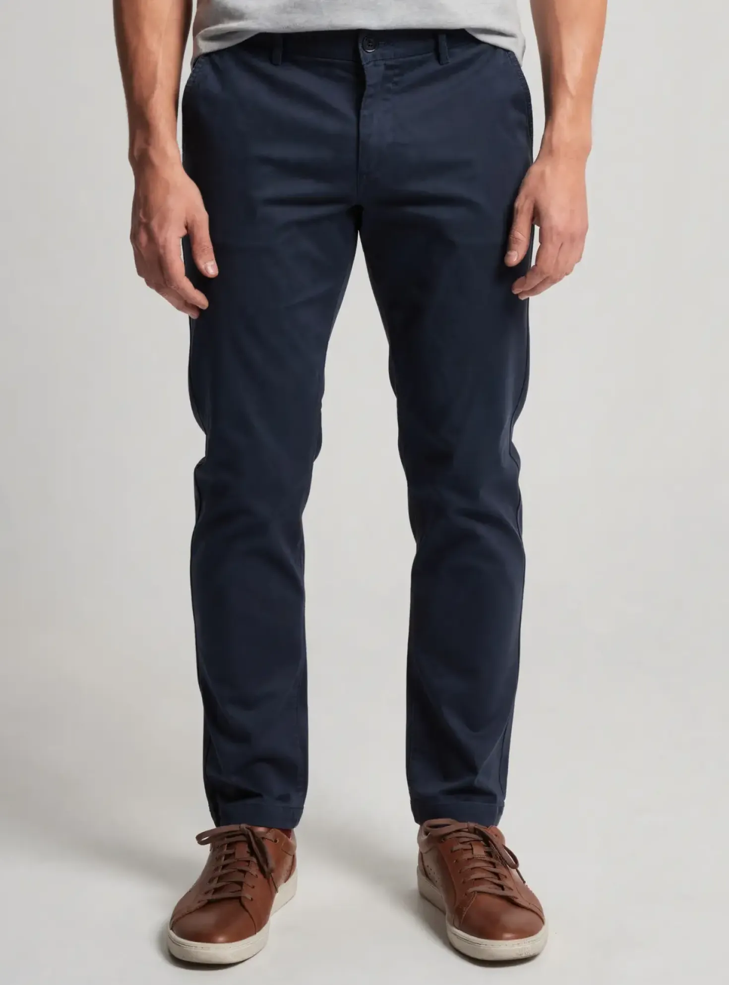 Pantalon Chino Ikks Bleu Taille Normale