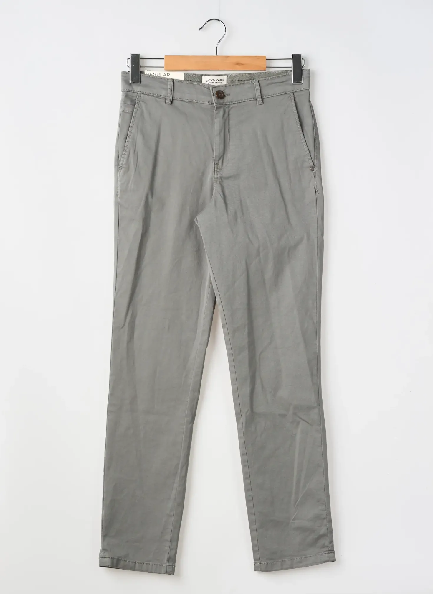 Pantalon Chino Jack & Jones Gris Taille Normale