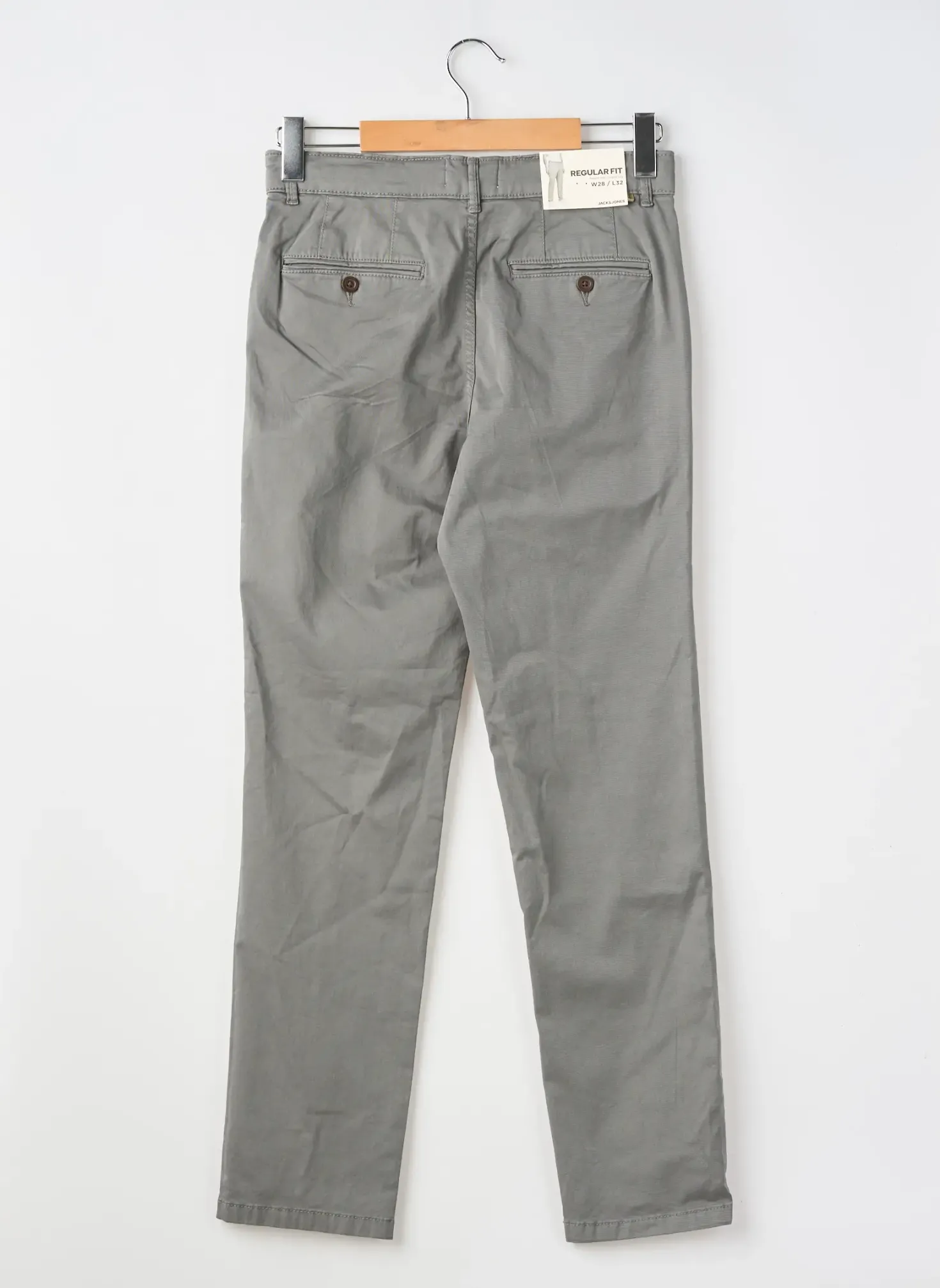 Pantalon Chino Jack & Jones Gris Taille Normale