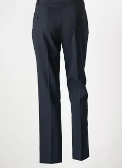Pantalon Chino Leon & Harper Bleu Taille Haute