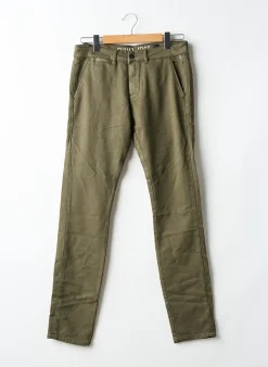 Pantalon Chino Le Temps Des Cerises Vert Taille Normale