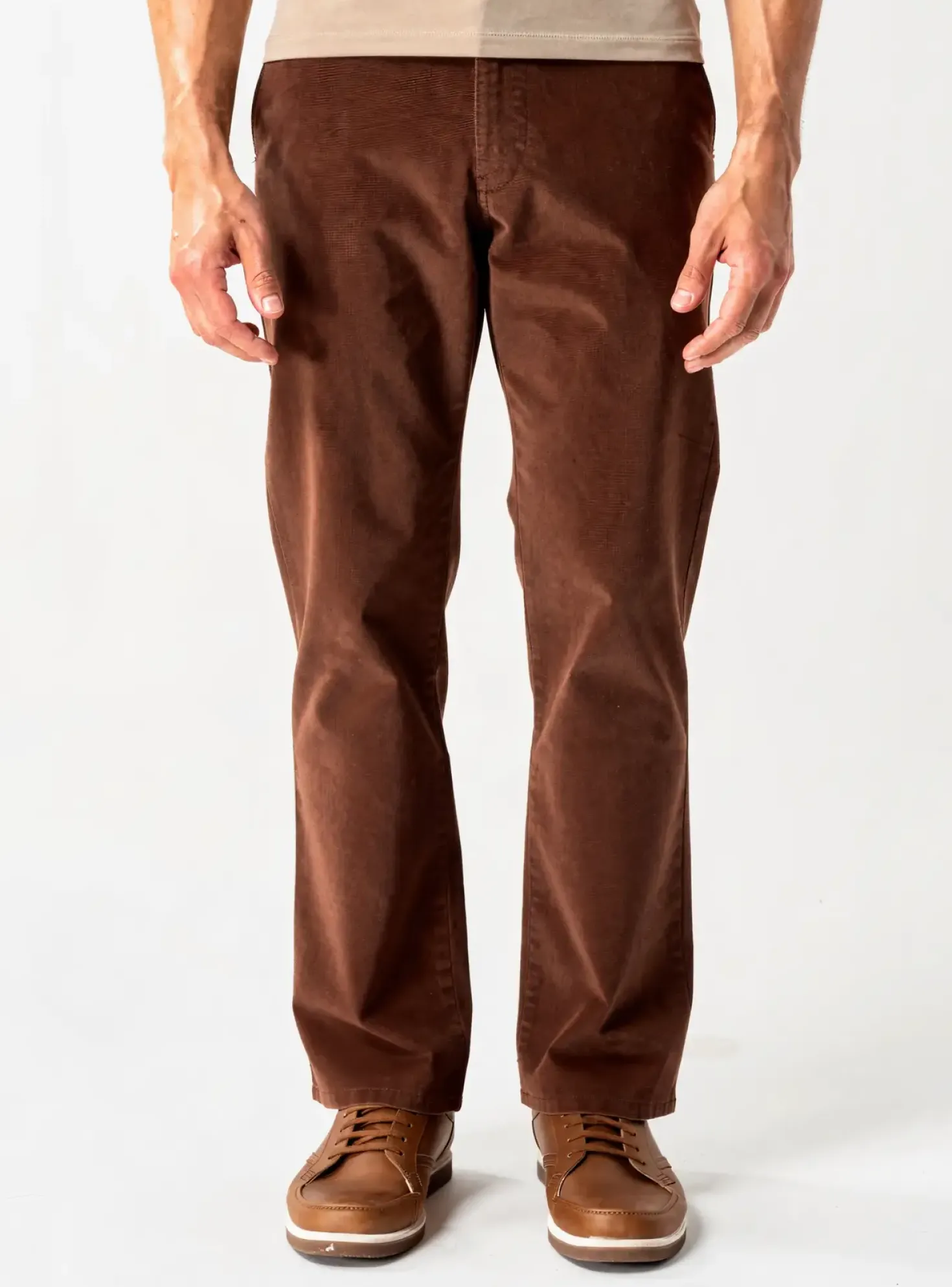 Pantalon Chino M5 By Meyer Marron Taille Normale