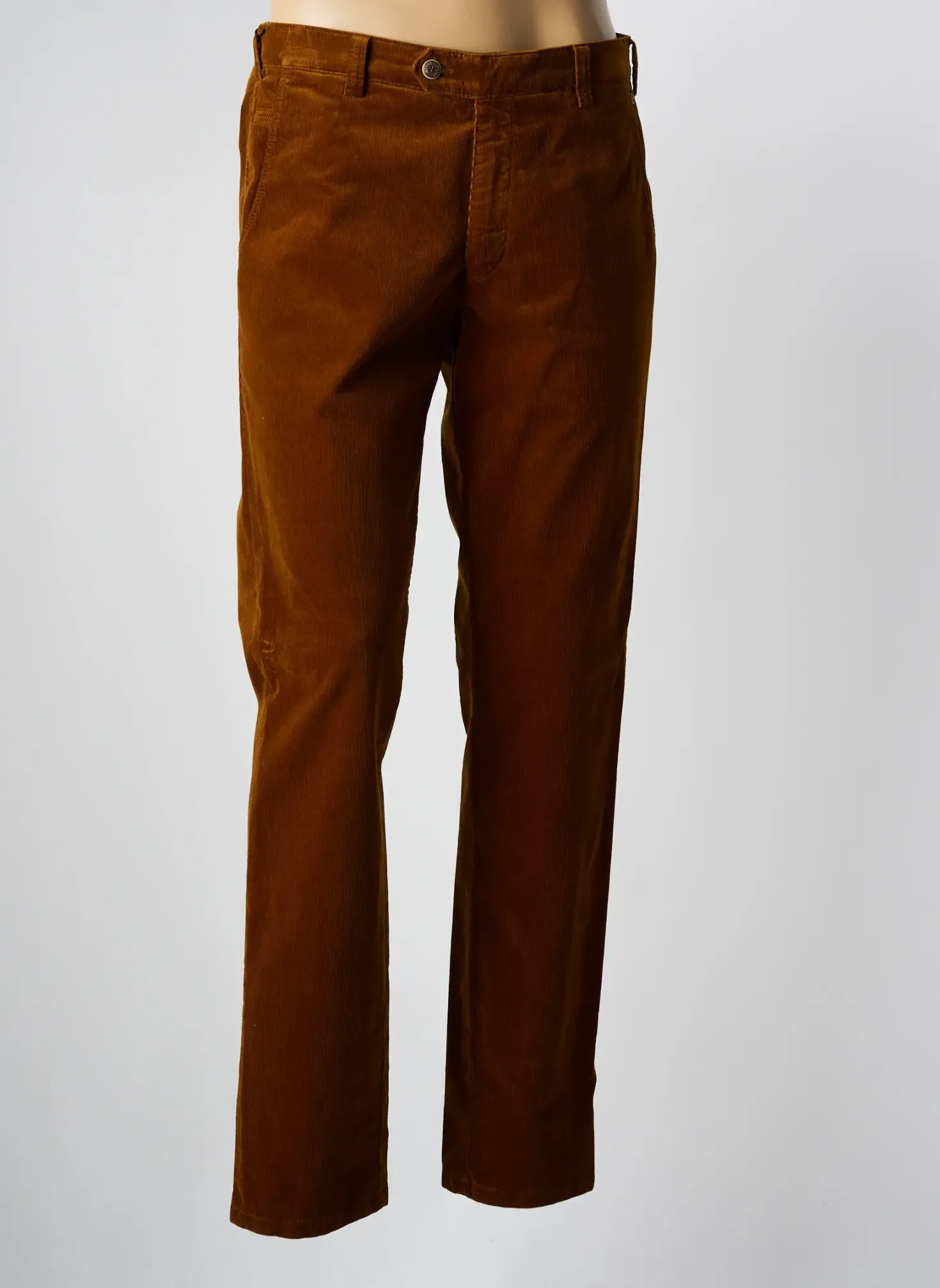Pantalon Chino Meyer Marron Taille Normale