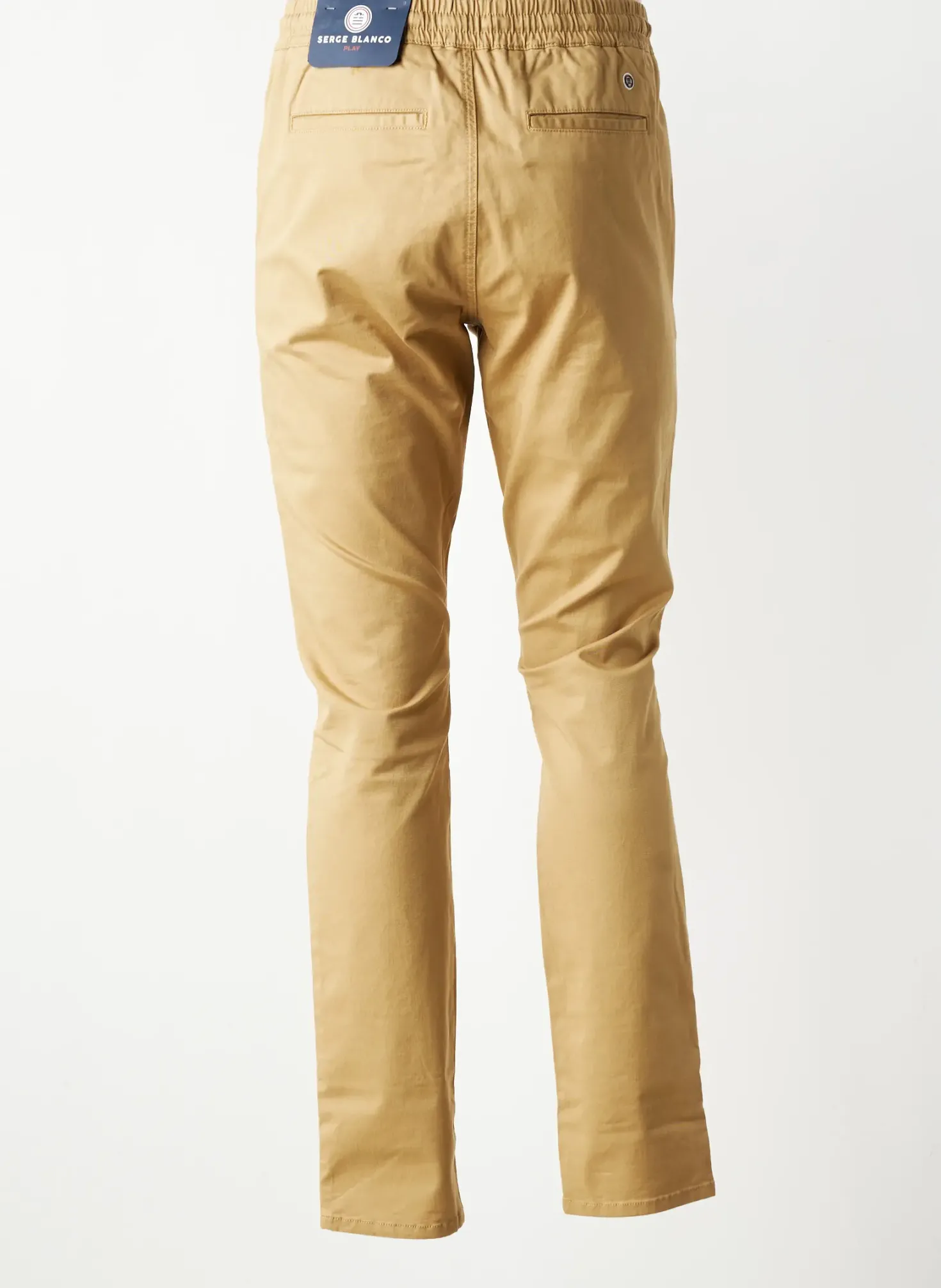 Pantalon Chino Serge Blanco Beige Taille Normale