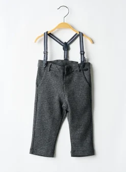 Pantalon Droit Boboli Gris Taille Ajustable