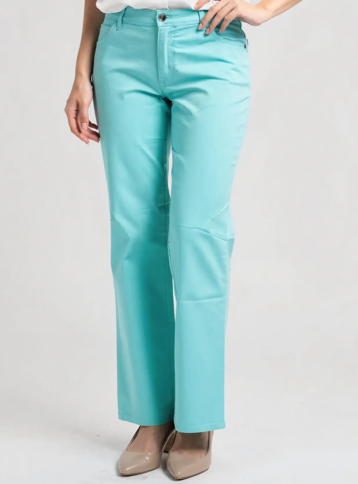 Pantalon Droit Couturist Bleu Taille Normale