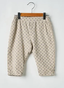 Pantalon Droit Cozmo Beige Taille Élastique