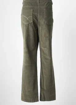 Pantalon Droit Damart Vert Taille Normale