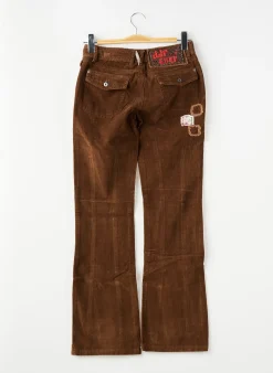 Pantalon Droit Ddp Marron Taille Ajustable