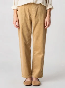 Pantalon Droit Deeluxe Beige Taille Normale