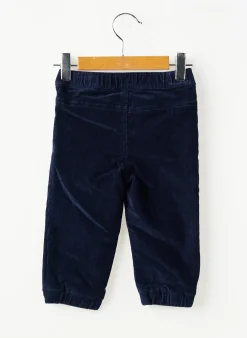 Pantalon Droit Elle Est Ou La Mer Bleu Taille Élastique