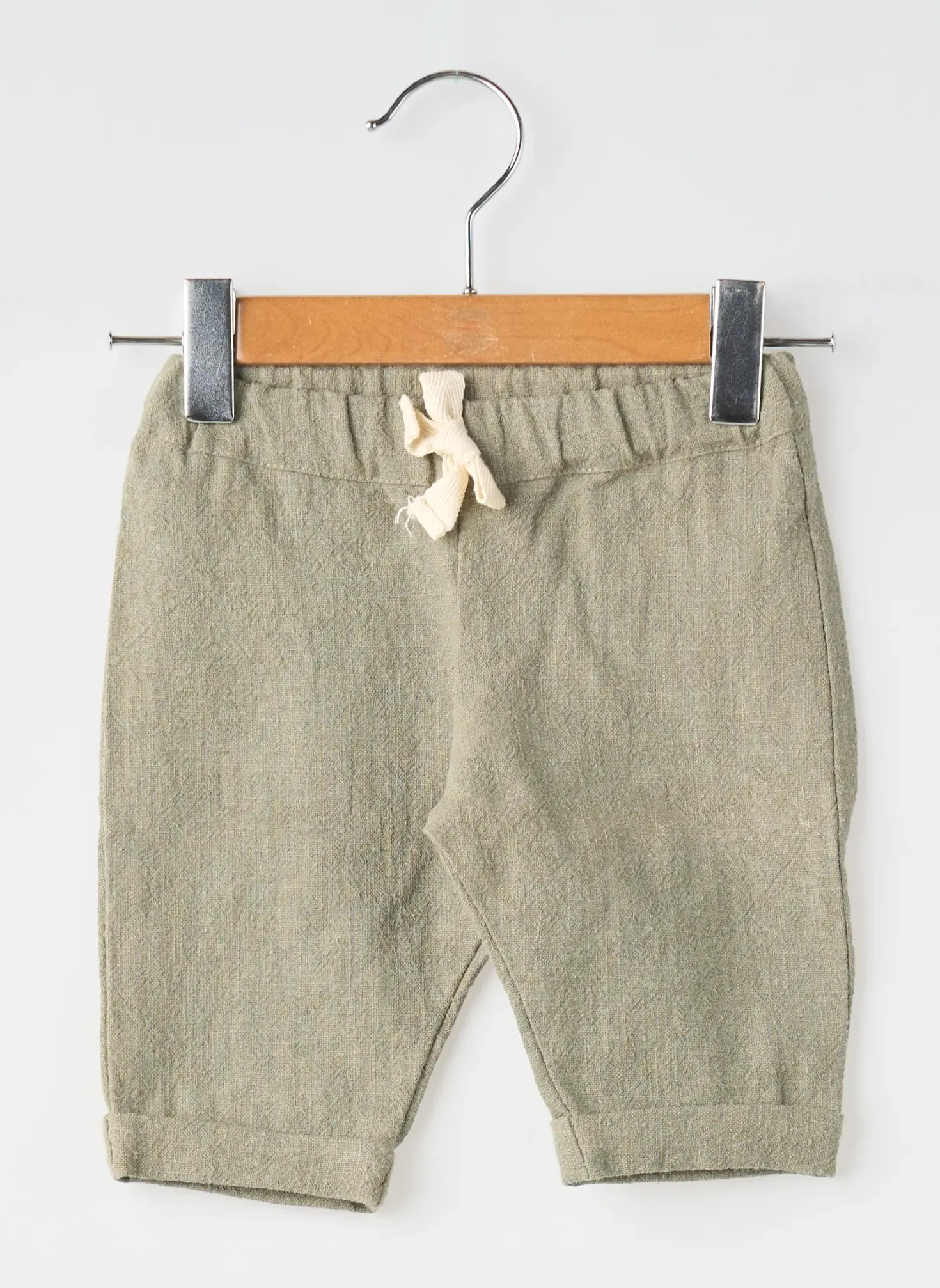 Pantalon Droit Elle Est Ou La Mer Vert Taille Élastique