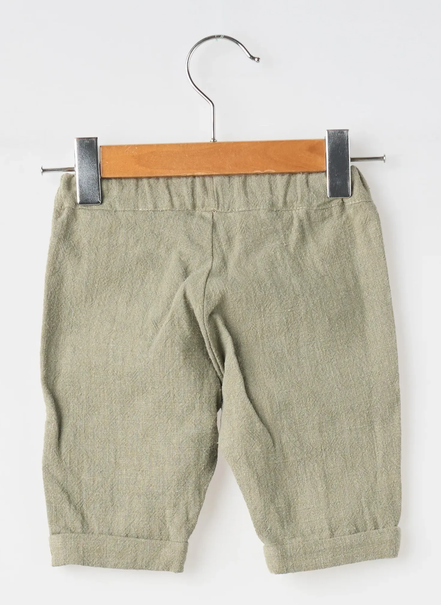 Pantalon Droit Elle Est Ou La Mer Vert Taille Élastique