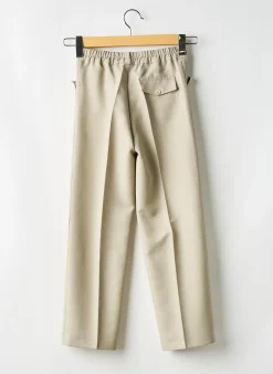 Pantalon Droit Ezda Beige Taille Élastique