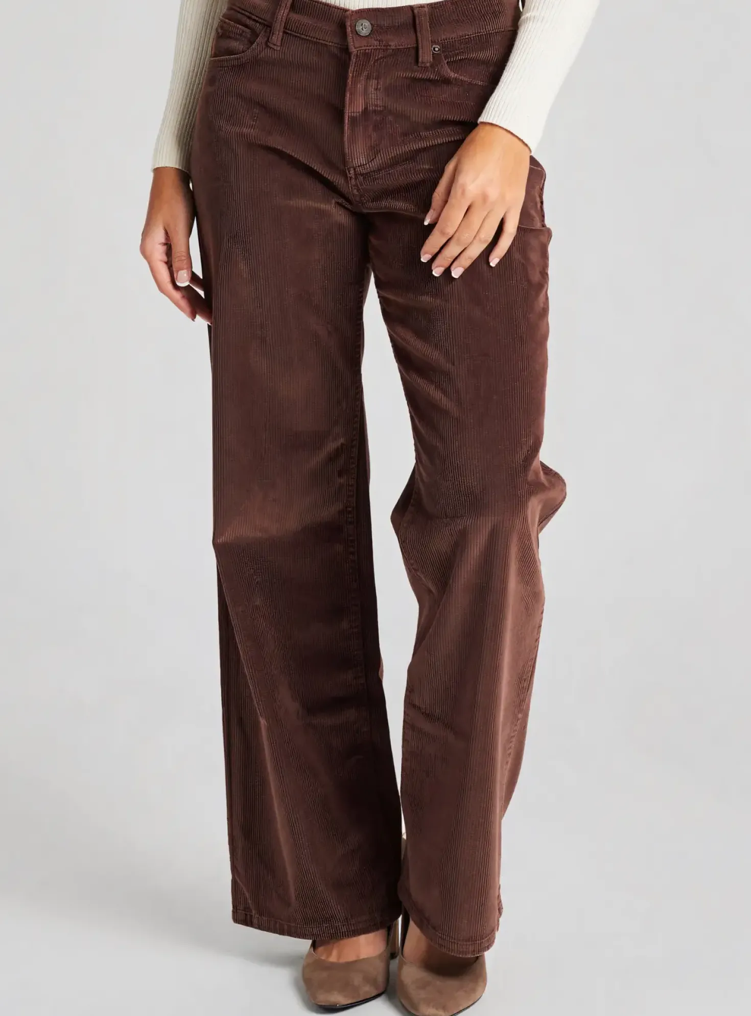 Pantalon Droit Five Marron Taille Normale