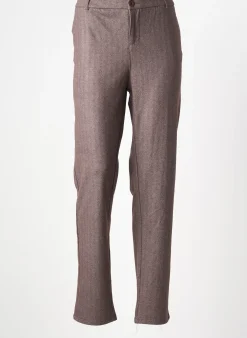 Pantalon Droit Freesia Marron Taille Normale