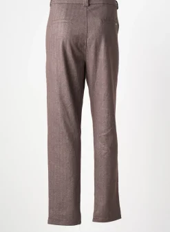 Pantalon Droit Freesia Marron Taille Normale