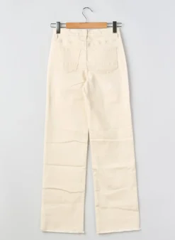 Pantalon Droit Geisha Beige Taille Ajustable