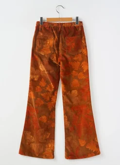 Pantalon Droit Ginkana Orange Taille Élastique