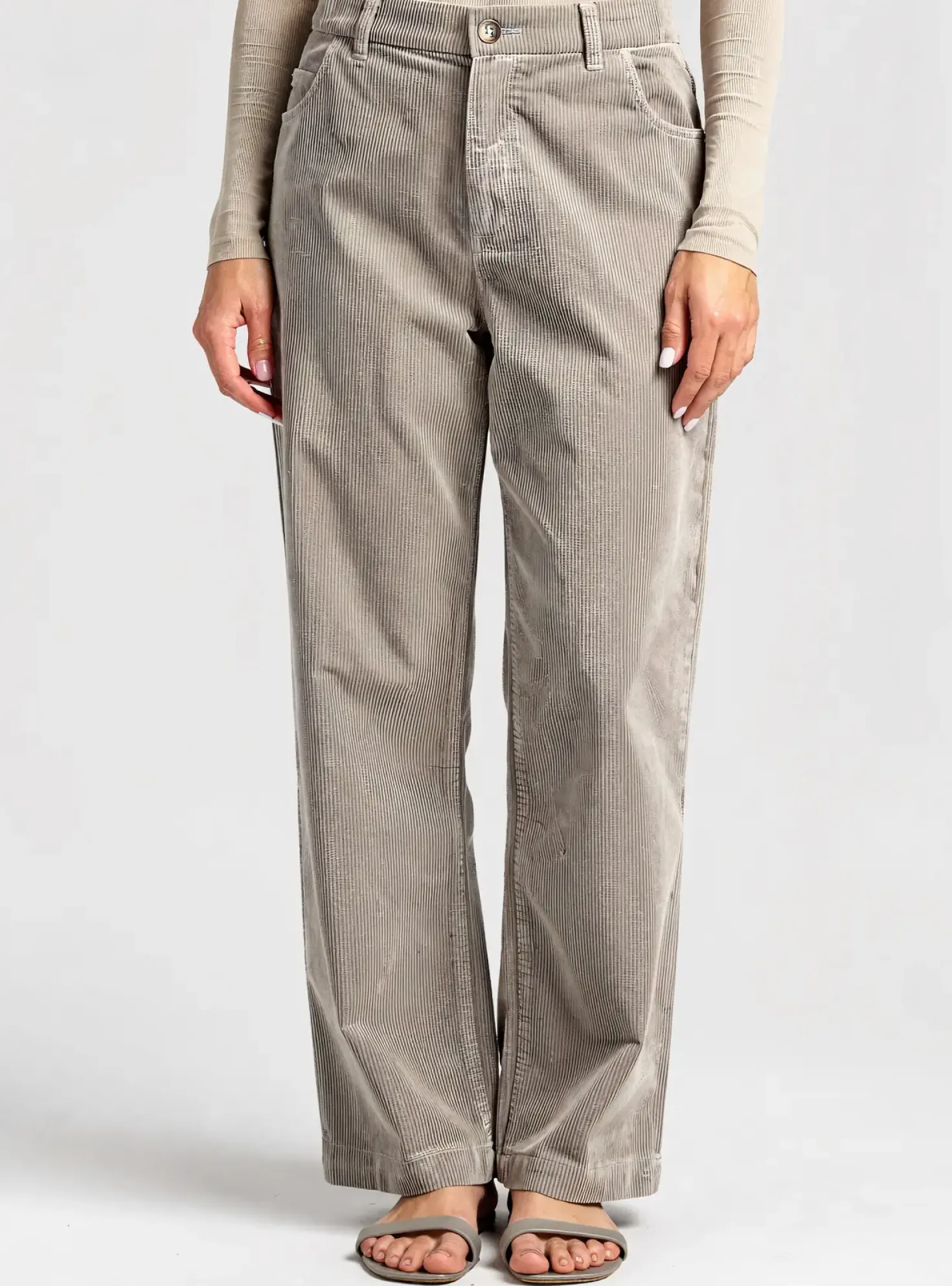Pantalon Droit Harris Wilson Gris Taille Normale