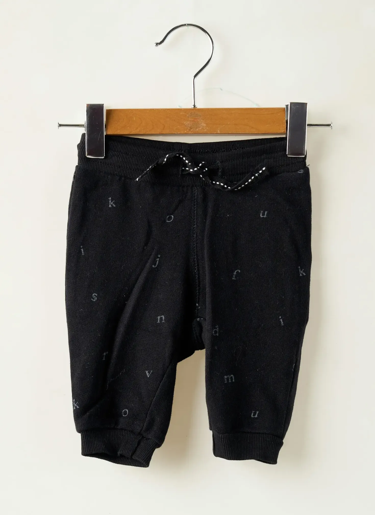 Pantalon Droit H&m Noir Taille Élastique