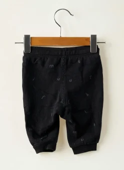 Pantalon Droit H&m Noir Taille Élastique
