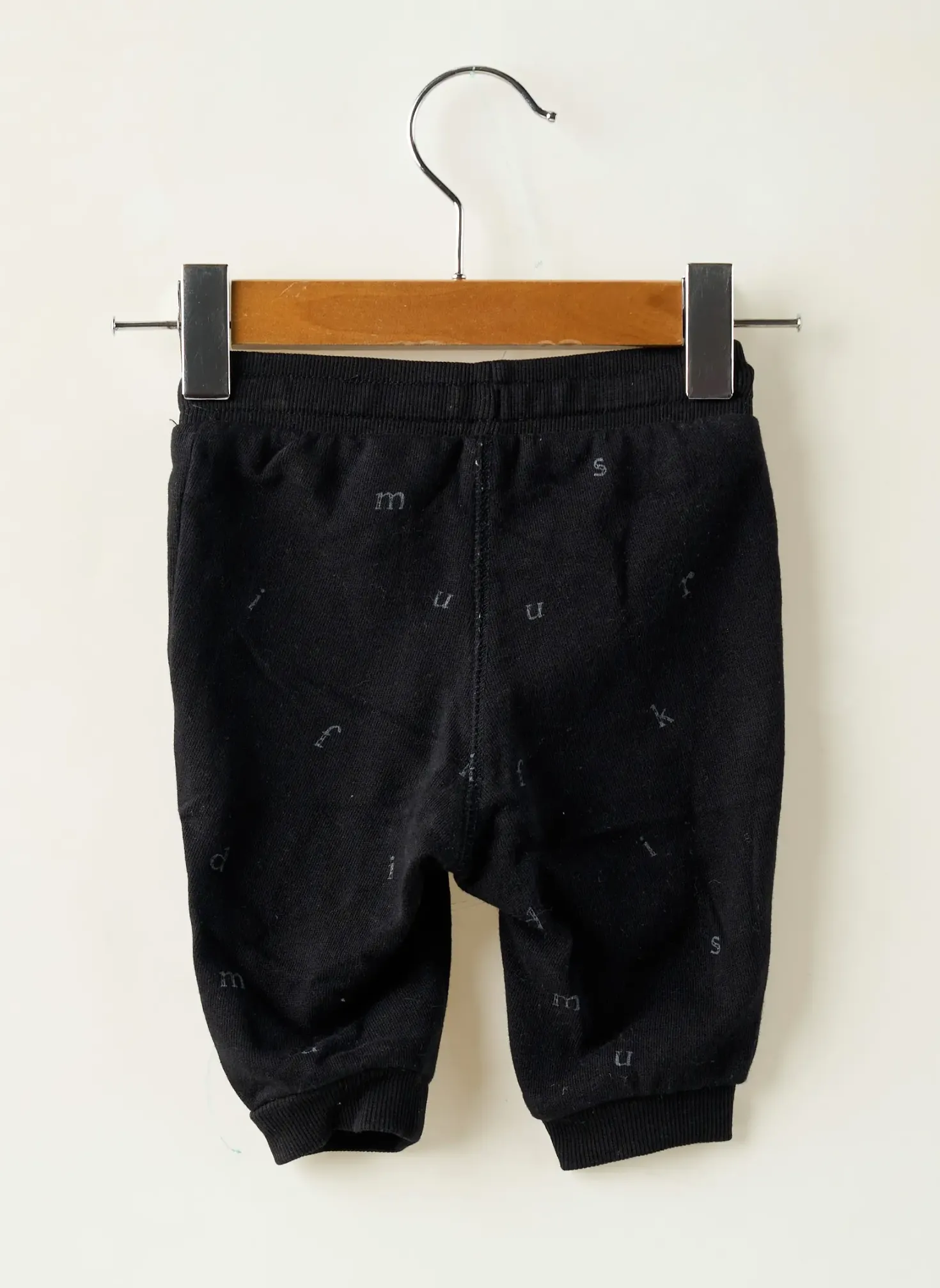 Pantalon Droit H&m Noir Taille Élastique