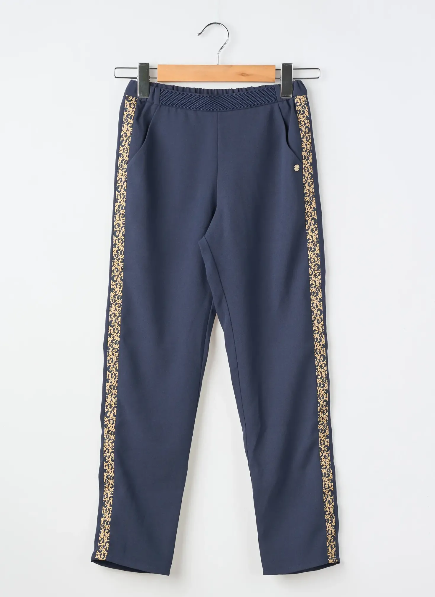 Pantalon Droit Ikks Bleu Taille Élastique