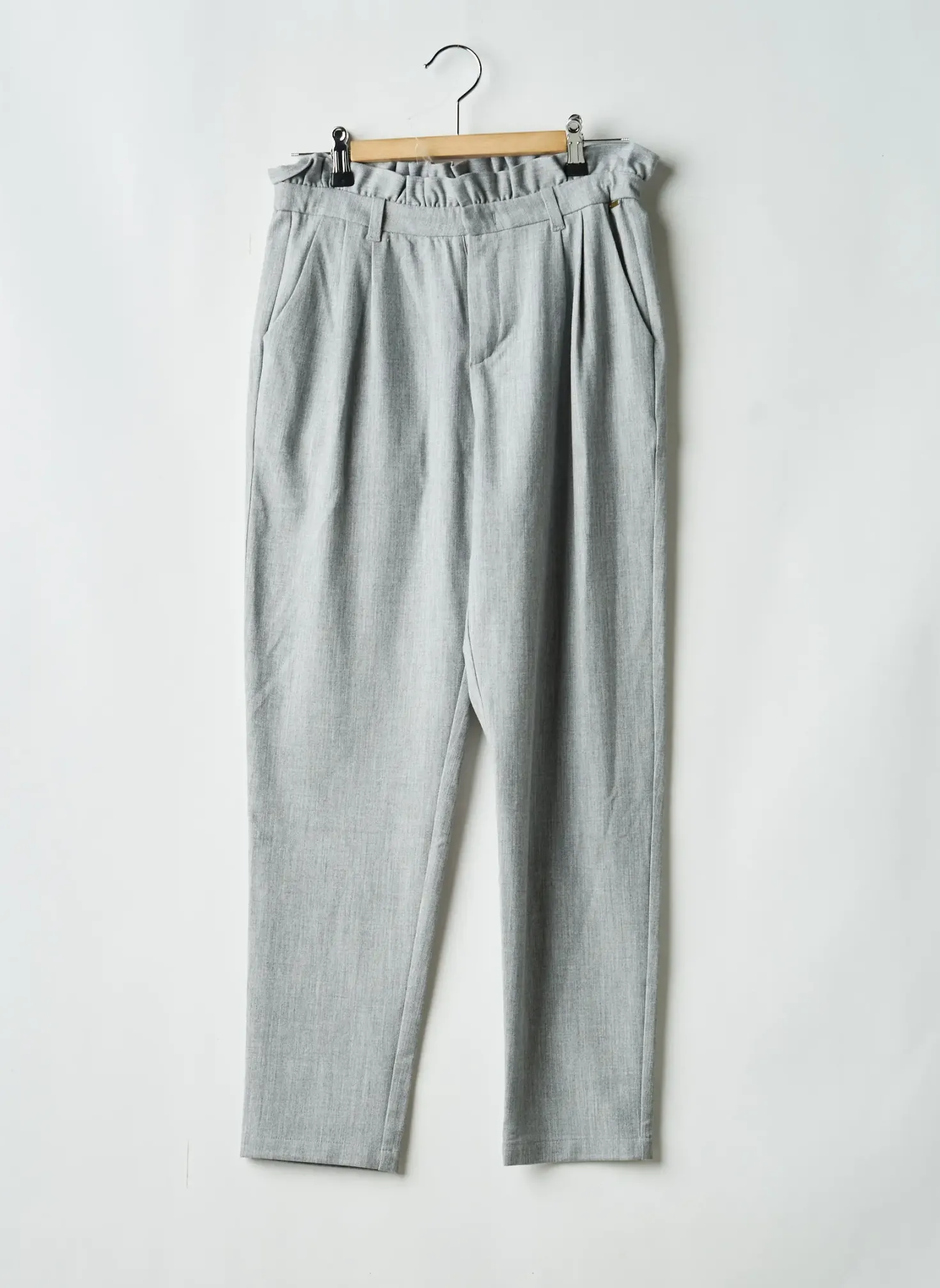 Pantalon Droit Ikks Gris Taille Élastique