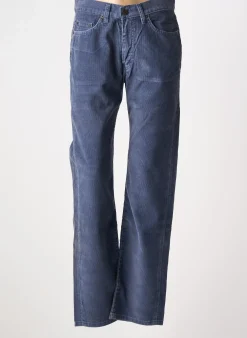 Pantalon Droit Jost Bleu Taille Haute