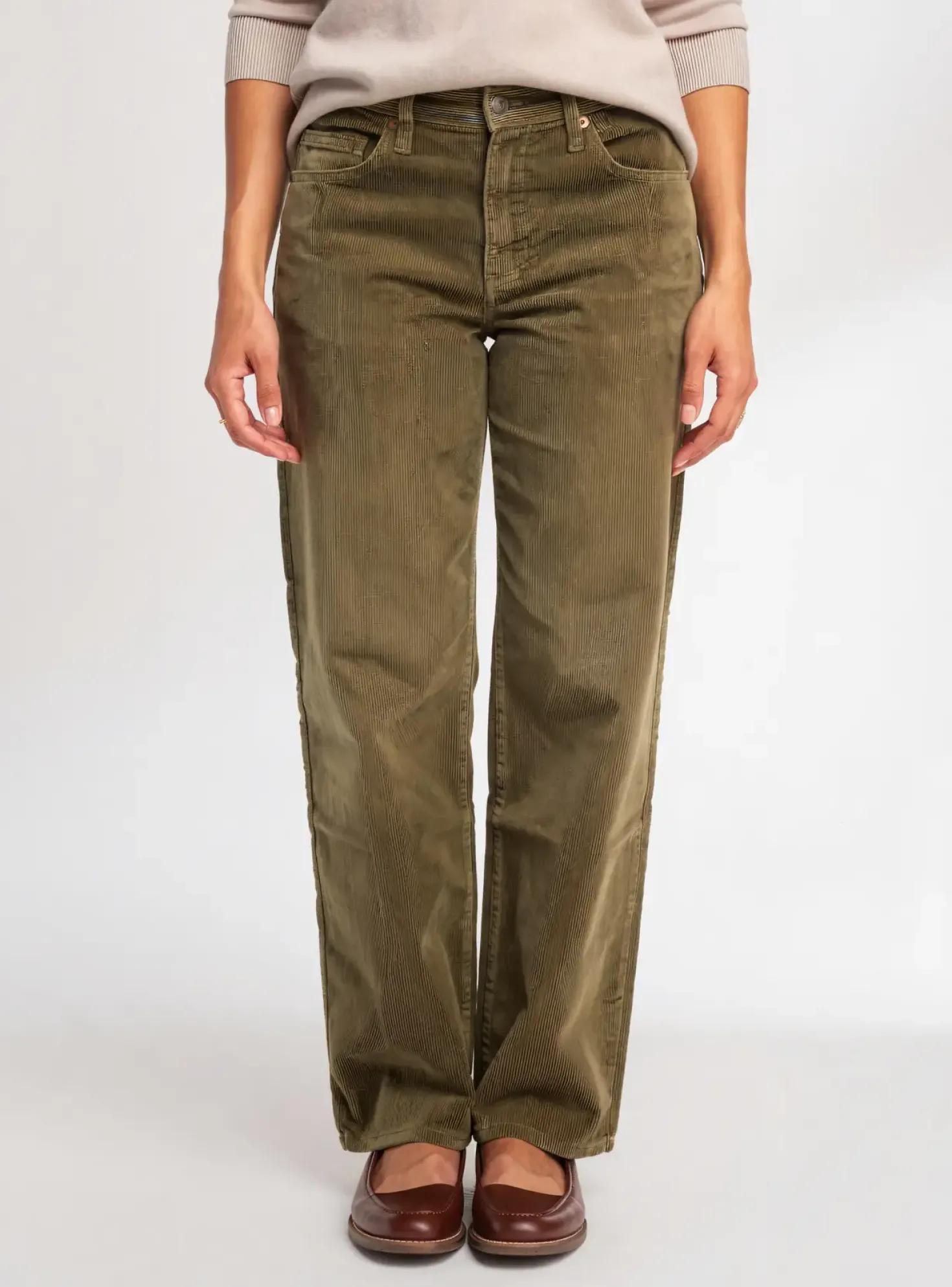 Pantalon Droit Jost Vert Taille Normale