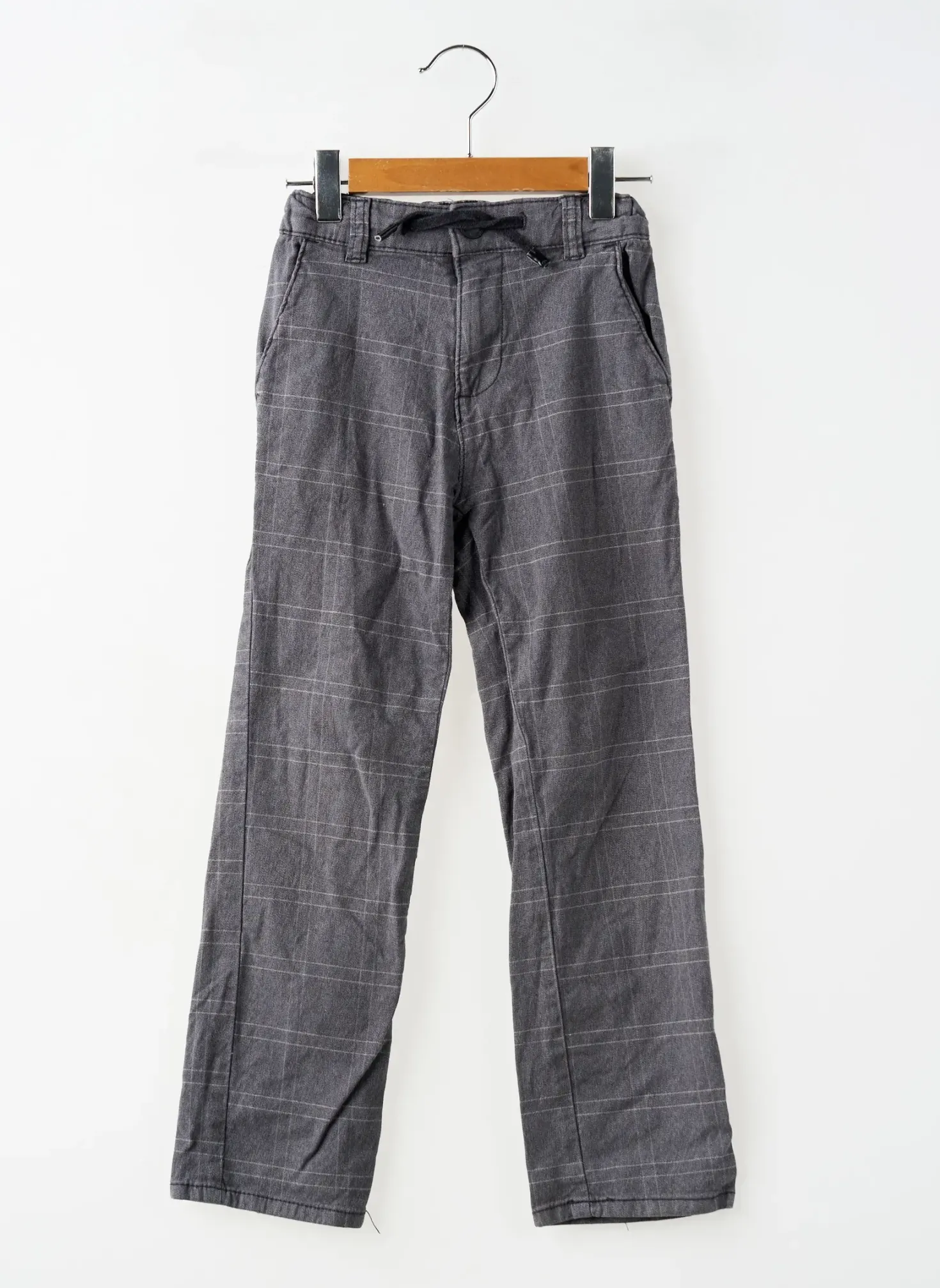 Pantalon Droit Kiabi Gris Taille Ajustable