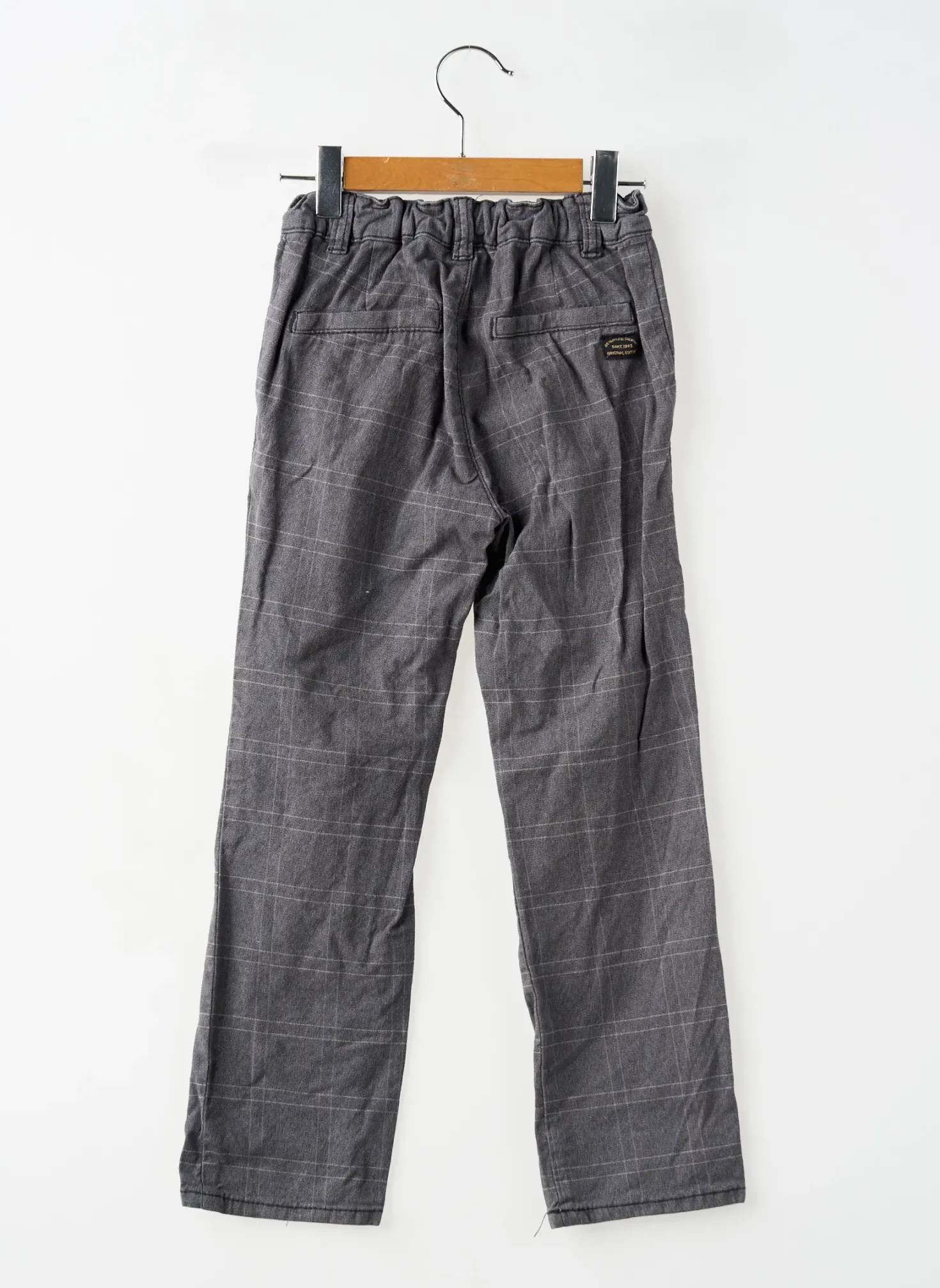 Pantalon Droit Kiabi Gris Taille Ajustable