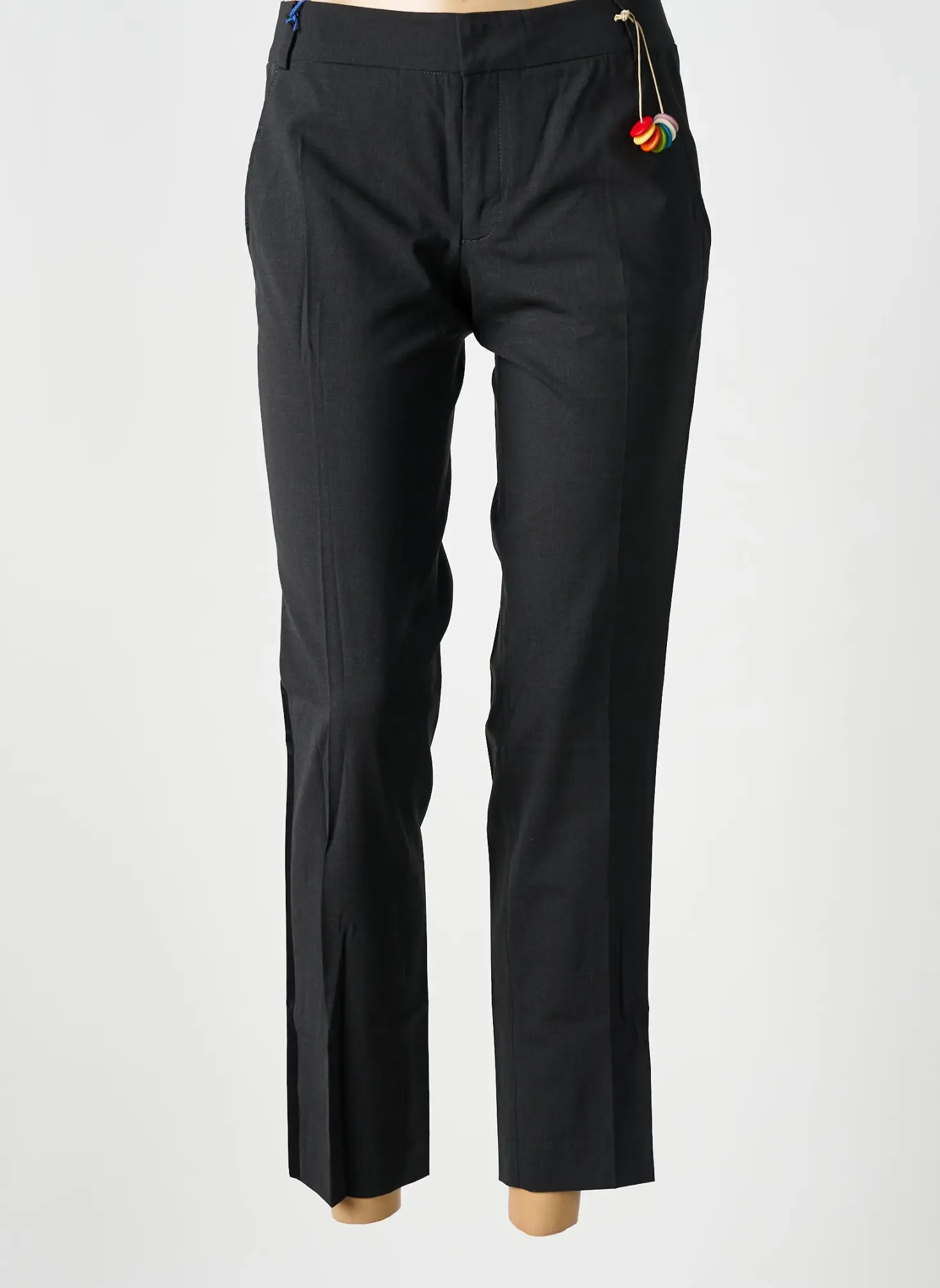 Pantalon Droit Leon & Harper Gris Taille Normale