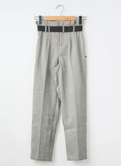 Pantalon Droit Le Temps Des Cerises Gris Taille À Pinces
