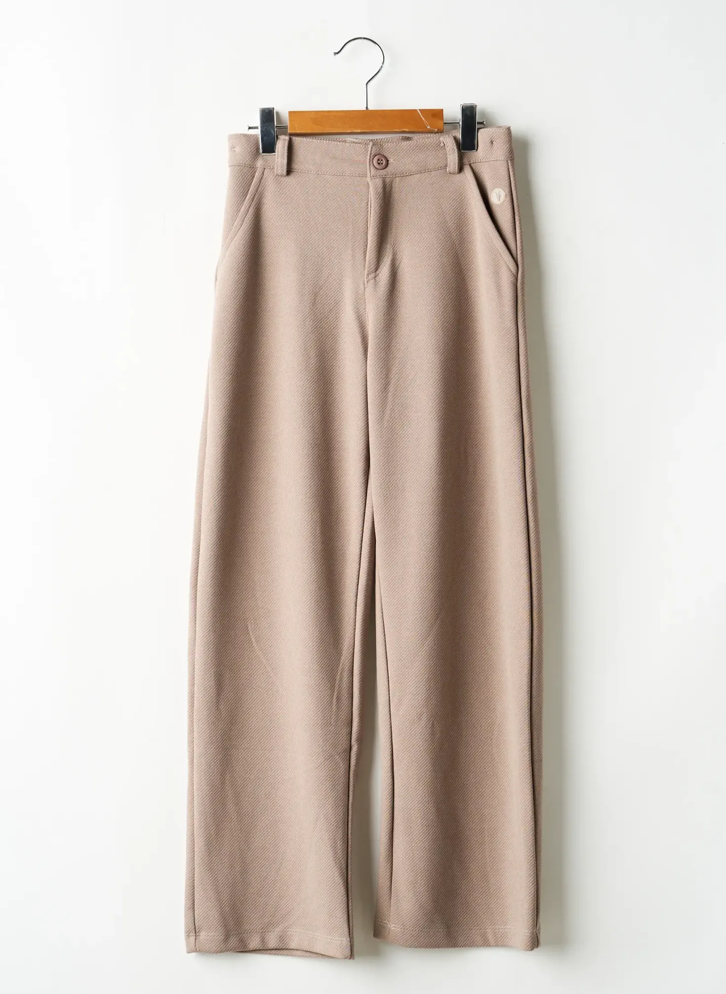 Pantalon Droit Levv Label Beige