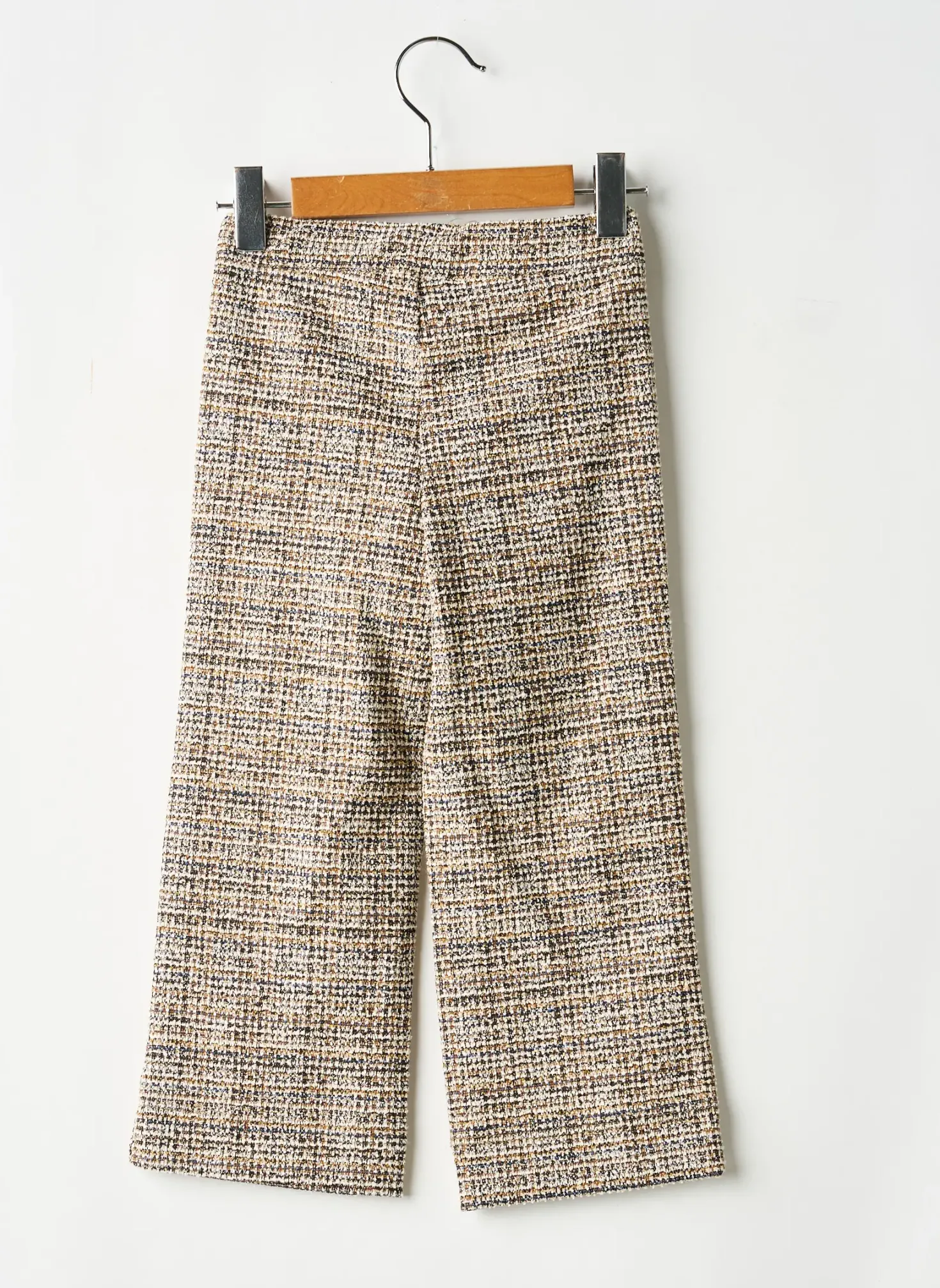 Pantalon Droit Levv Label Beige Taille Élastique