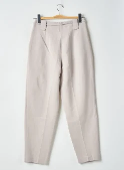 Pantalon Droit Mango Gris Taille Haute
