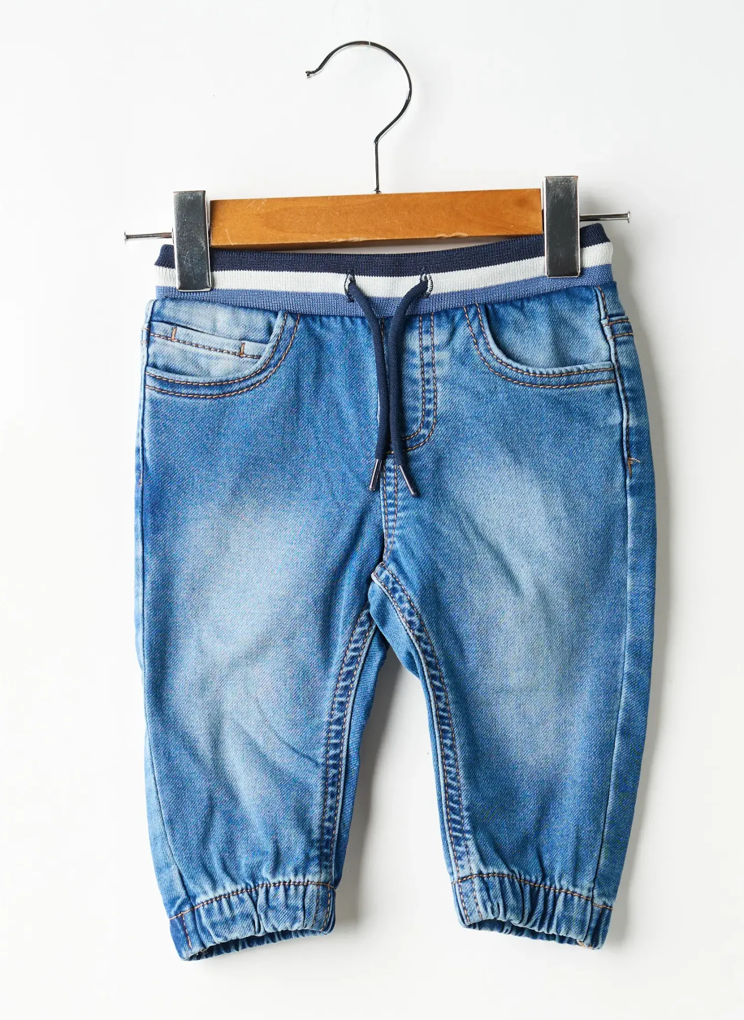 Pantalon Droit Mayoral Bleu Taille Élastique
