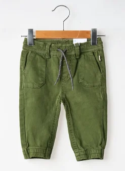Pantalon Droit Mayoral Vert Taille Élastique